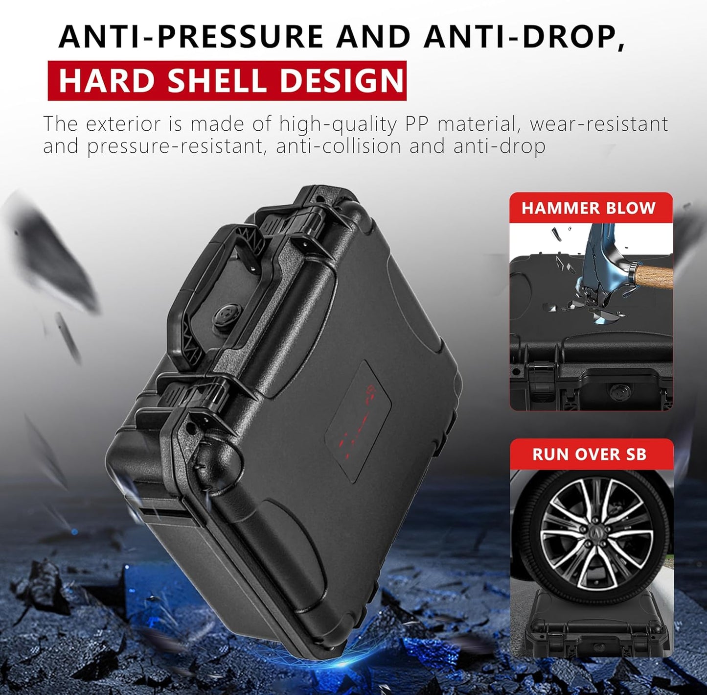 Hard Case Organizer For Gopro Hero 13/12/11/10/9/8 Media Mod/Volta/Protective Housing/Chest Mount Creator Edition/Handler Dual Battery Charger Accessories Waterproof Travel Storage Carrying Case