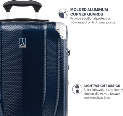 Travelpro Pathways 3 Hardside Expandable Luggage, 8 Spinner Wheels, Lightweight Hard Shell Suitcase, Checked Medium 25 Inch, Royal Blue