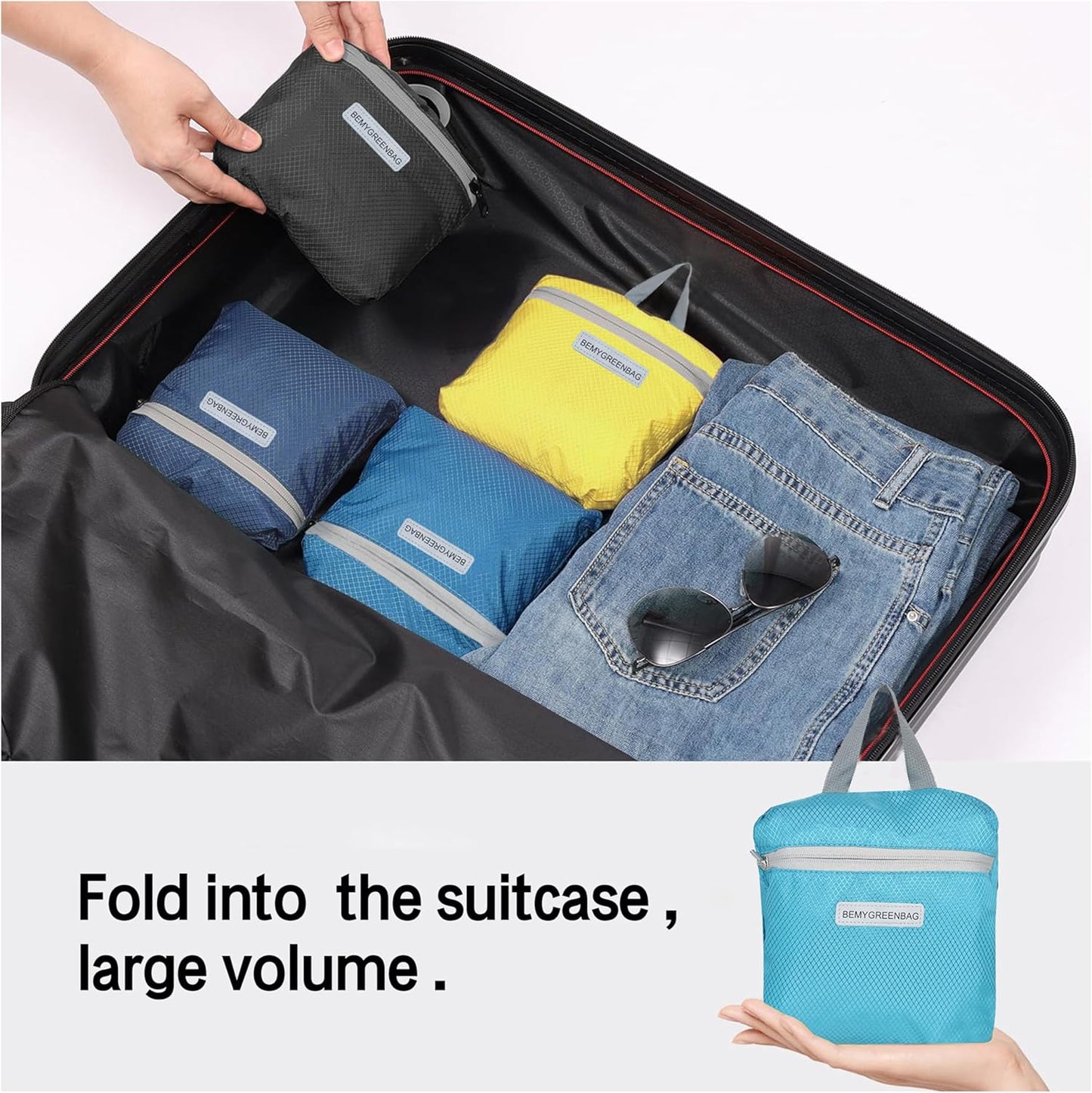 35L Foldable Waterproof Backpack For Outdoor Sports Travel Inside Wet Clothes Compartment Packable For Multiple