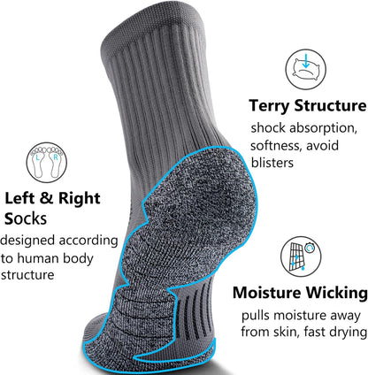 CWVLC Cushioned Compression Sport Quarter Socks for Men Women Youth