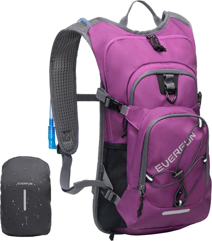 Everfun Hydration Backpack 18L with Water Bladder 2L/3L Hiking Water Backpack Women Men Hydration Pack Insulated Lightweight Day Hydropack with Storage for Hiking, Biking, Running, Festival