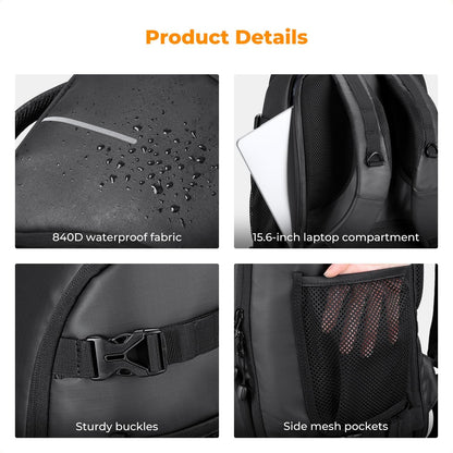 K&F Concept Camera Backpack,25L Large Capacity Camera Bag for Photographers with Raincover and 15.6 Inch Laptop Compartment Compatible for Canon/Nikon/Sony/DJI Mavic Drone