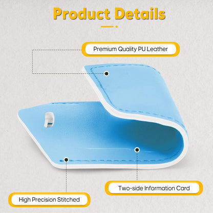 8 Pack Leather Luggage Travel Bag Tags by Travelambo