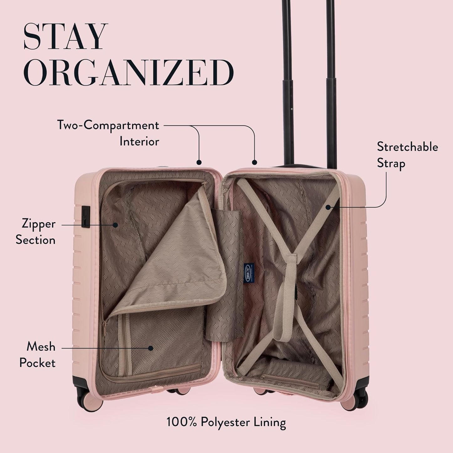 Bric's Milano By Bric's Ulisse 21" Expandable Spinner Pearl Pink One Size