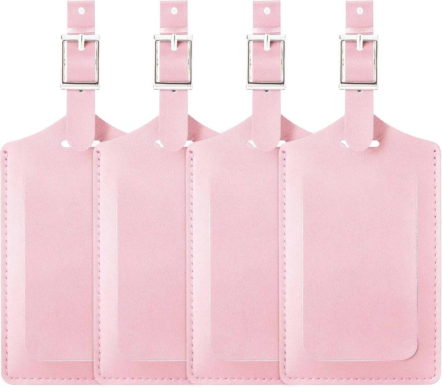 Travelambo Luggage Tags for Suitcases PU Leather Travel Tags Bag Tags Privacy Protection Travel Essentials