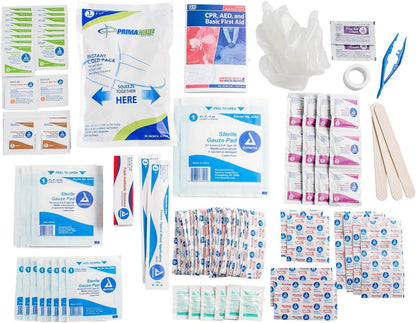 Primacare 25 Person Medium Emergency Preparedness First Aid Kit for Home, School and Office, Wall Mounted White