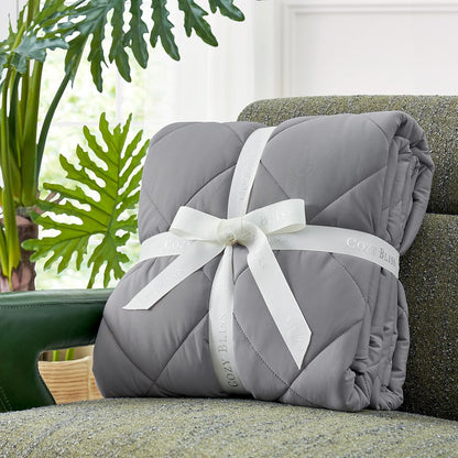 Cozy Bliss Cooling Blanket for Hot Sleepers, Q-Max 0.4 Cooling Comfort Throw Twin Size, Cold Blankets for Night Sweats Sleeping, Ultra-Cool Lightweight Breathable Summer Blanket for Bed Travel