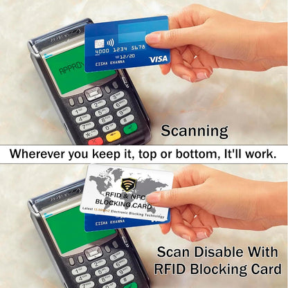 SaiTech IT 10 Pack RFID Blocking Card NFC Contactless Debit/Credit Card ATM Passport Protector ideal for Men & women slim with World map design perfectly fit in wallet(White)