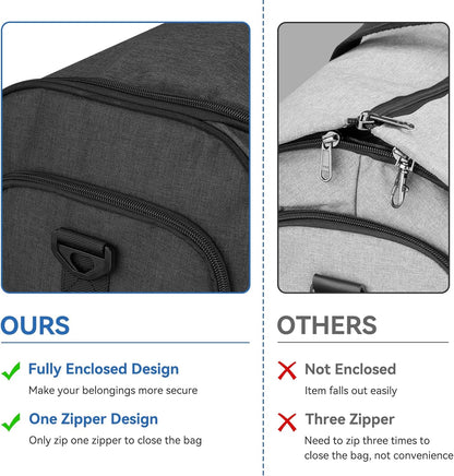 Bukere Garment Bags for Travel, Convertible Carry on Duffel Bag for Men Women, Backpack Straps, Shoe Compartment, 3 in 1 Hanging Dress Suit Bags for Men Women