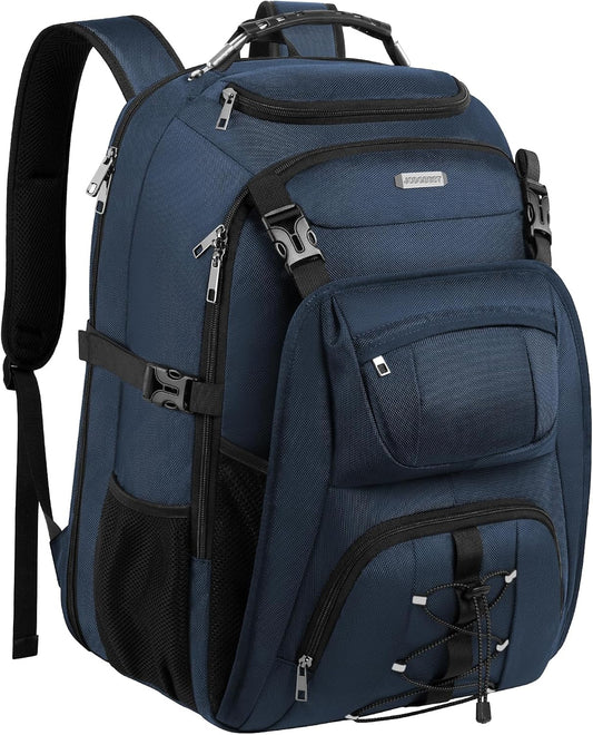 TSA Friendly Travel Laptop Backpack 18.4 inch XXXL Gaming Backpack Water-Repellent College Daypack Business Backpack with RFID Pockets & USB Port for Men