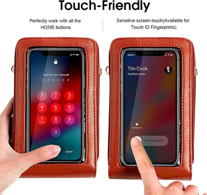 Crossbody Cellphone Purse Women Touch Screen Bag RFID Blocking Wallet Handbag Shoulder Strap