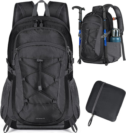 RAINSMORE Hiking Backpack 40L Waterproof Camping Backpack Lightweight Packable Backpack for Women Men Outdoor Travel Daypack