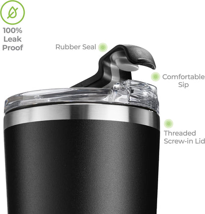 SIPX™ Triple-Insulated Tumblers - 22oz. Premium Modern Tumbler With Lid, insulated Cup Keeps Hot For 6 Hours, Stainless Steel Tumbler Made Of Sustainable Material, Coffee Travel Mug For Home & Office