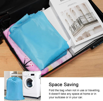 Polecasa Heavy Duty Large Laundry Bag with 130gsm Tear Resistant Fabric and Handles, Easy to Carry Durable Dirty Clothes Drawstring Bag, Perfect for College Dorm,Travel, 28”x36”,Gulf Blue