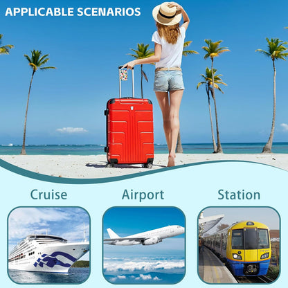 Retro Style Flowers Luggage Tag for Suitcase Set of 2 PU Leather Cute Luggage Tags with Stainless Metal Loop ID Label Privacy Flap Suitcase Tags for Women and Men Travel