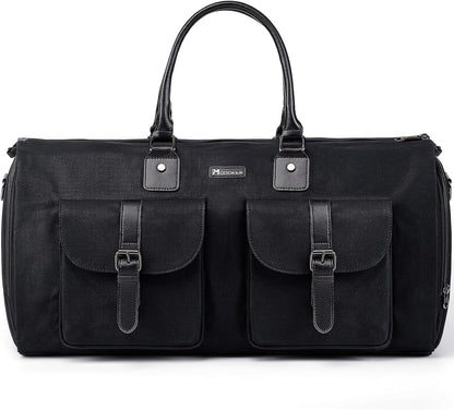 Modoker Garment Convertible Weekender Bag,Carry on Canvas Garment Duffle Bag Heavy Duty Overnight Bags for Men Women
