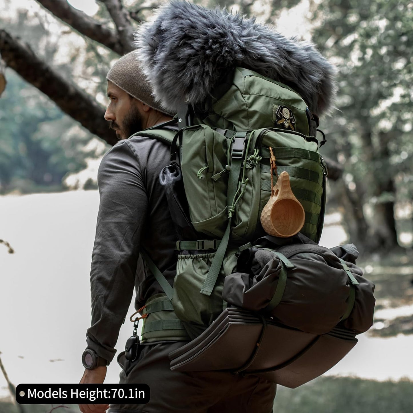 Mardingtop 60L Military Internal Frame Backpack for Hiking,Camping,Hunting,Rucksack Backpack with Rain Cover