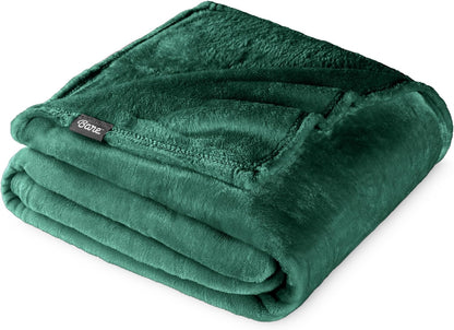 Bare Home Fleece Blanket - Full/Queen - Ultra-Soft Lightweight for Bed, Sofa, and Couch - Luxury Microplush - Cozy Warm Blanket (Full/Queen, Forest Green)
