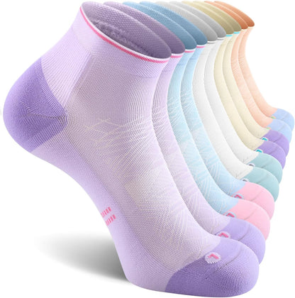 CS CELERSPORT 2/5 Pairs Ankle Compression Socks for Men and Women Running Athletic Socks