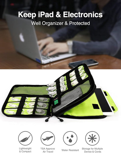 Luxtude Cord Organizer Travel, Cable Organizer Bag, Portable Electronics Organizer, Travel Essentials for Cord Storage/Charger Storage/Cable Storage