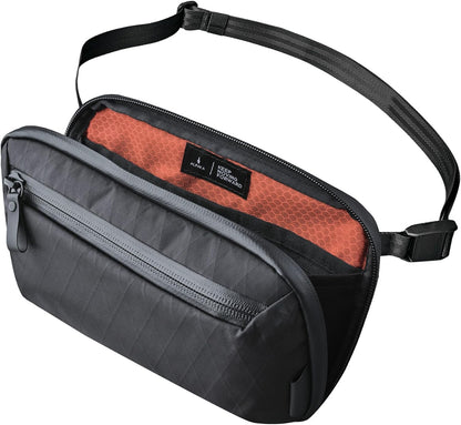 ALPAKA Elements Tech Case Mini X-Pac VX42 Black - Keeps You Clutter-Free - Sling Bag with Adjustable Strap, Weatherproof Fabric Fits Electronic Accessories, EDC Tech Organizer for Travel