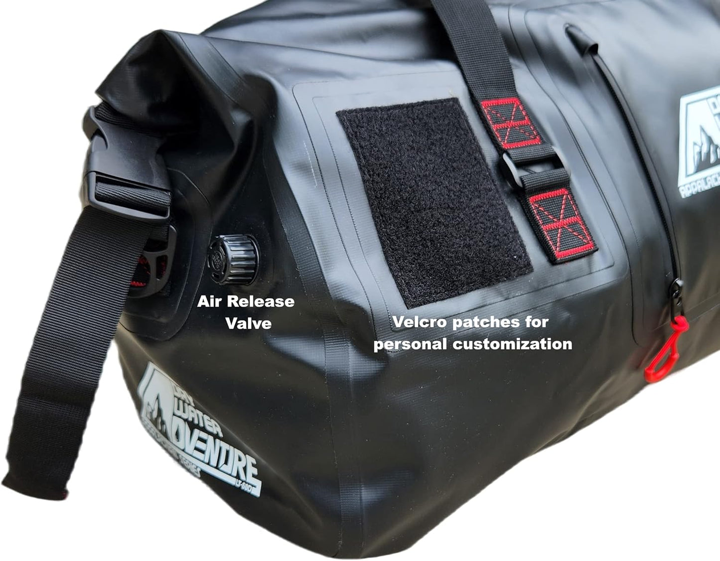Waterproof Duffel Bag, Marine Grade (60 Liter/15.8 Gallon, Appalachian Series, Black)