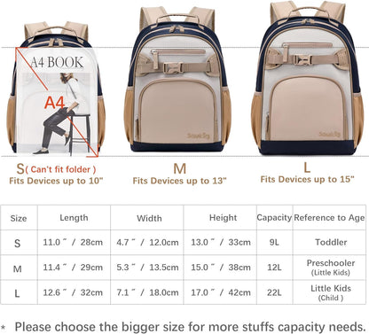 Lightweight Kids Backpack for School Kindergarten Elementary Backpacks for Boys Ages 6-8-10 (Brown Gray)