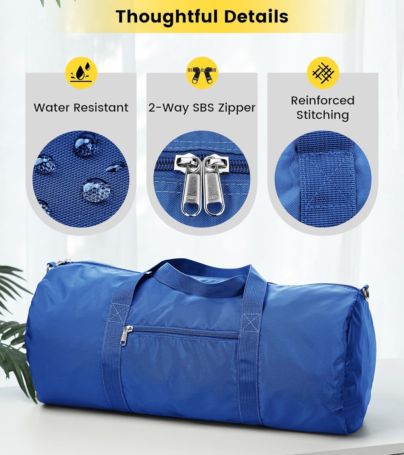 Vorspack Duffel Bag 20-24-28 Inches Foldable Gym Bag for Men Women Duffle Bag Lightweight with Inner Pocket for Travel Sports