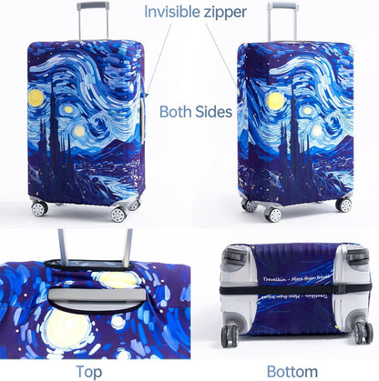 Travelkin Luggage Covers For Suitcase Tsa Approved,Suitcase Cover Protector Fit 18-32 Inch Luggage (Galaxy, M)