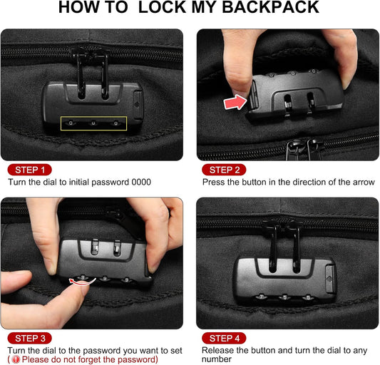 LOVEVOOK Large Backpack for Men 18 inch Heavy Duty Backpack Big Travel Backpack Large Capacity Laptop Backpack with USB Port Waterproof for Business Work (18.4 inch,Black)