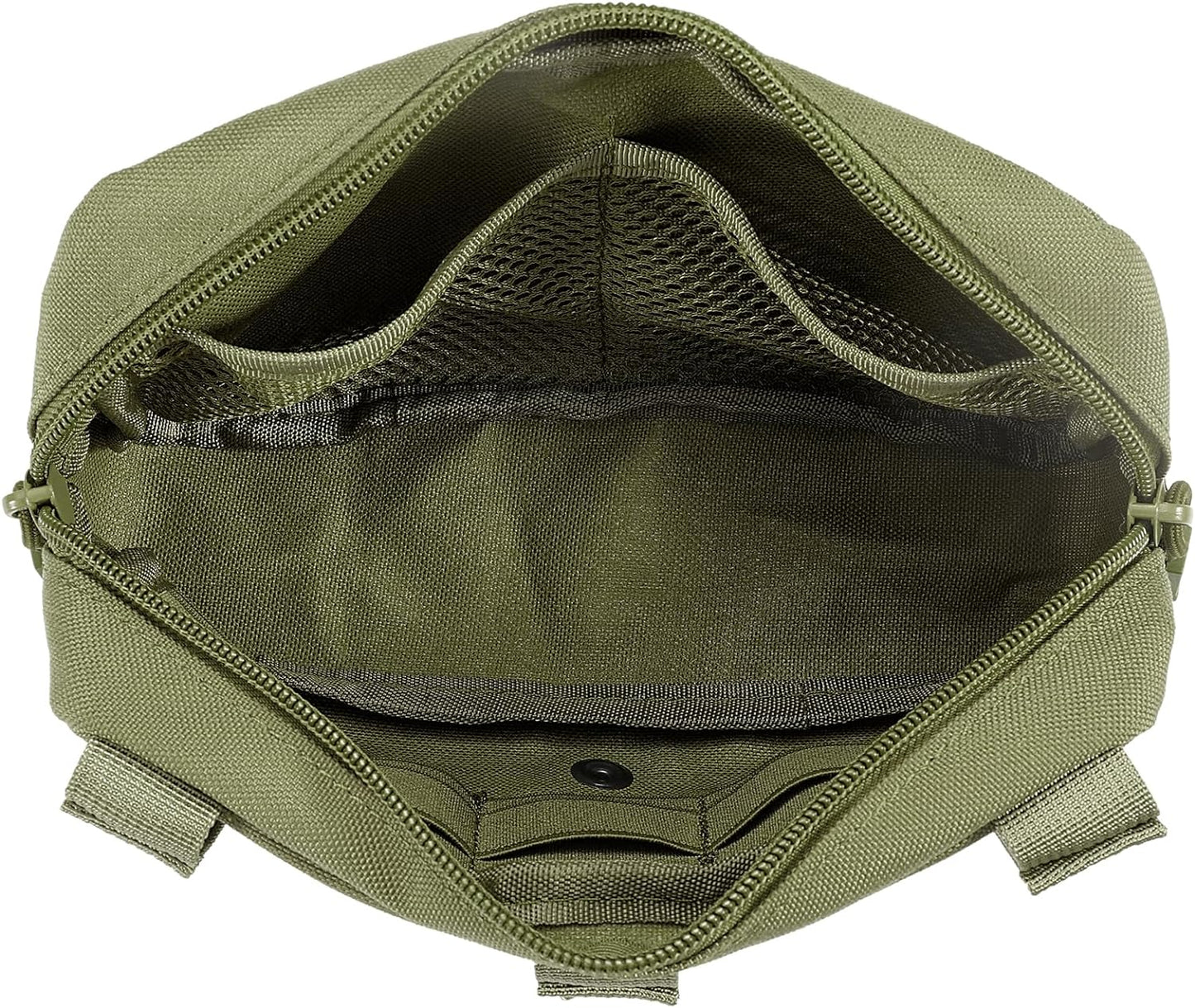 Tactical Molle Admin Pouch Utility Laser Cut EDC Tool Pouch Bag Horizontal Modular Pouches Include US Flag Patch and Keychain