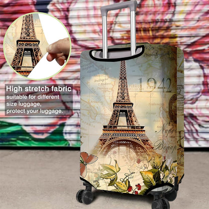 Travel Luggage Cover Suitcase Protector Fits 18-32 Inch Wheel Covers PatternedTravel Related Items Flower Luggage Protector Elastic L