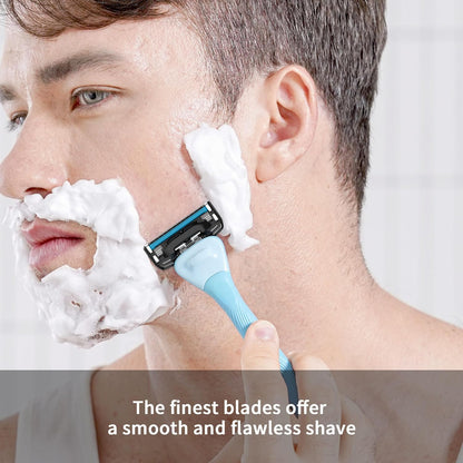 DORCO with Earth Razor with Pace 4 Pro Cartridges • Handle Made from Post Recycled Plastic • Premium Blades For Men and Women Body & Face Shaving • One Handle and 5 Cartridges