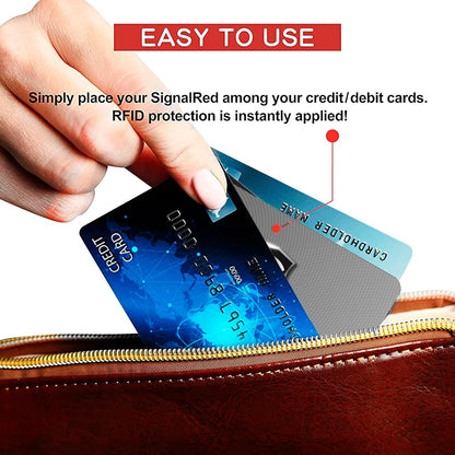 SaiTech IT 2 Pack RFID Blocking Cards, One Card Protects Entire Wallet Purse For Men & Women, NFC Contactless Bank Debit Credit Card Protector ID ATM Guard Card – Grey