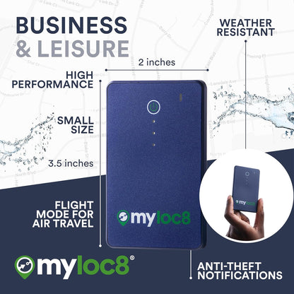 GPS Luggage Tracker for Suitcases TSA Approved, Android & iOS Compatible - Smart Tag with Bag Opening Alert - Real-Time Tracking Device for Travel or Even Car, Trailer, etc. – Long Battery Life