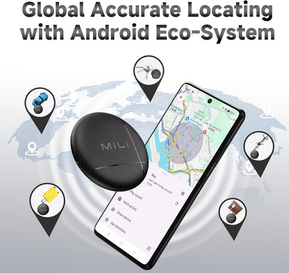 LiTag - Bluetooth Tracker for Android Phones. Google Certified Item Locator. Smart Tracking Tag for Google Find My Device (Find Hub) App. Finder for Keys, Luggage, Suitcase, Backpack, Purse (4 Pack)