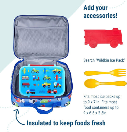 Wildkin Kids Insulated Lunch Box – Durable and Reusable for School & Travel - Heroes