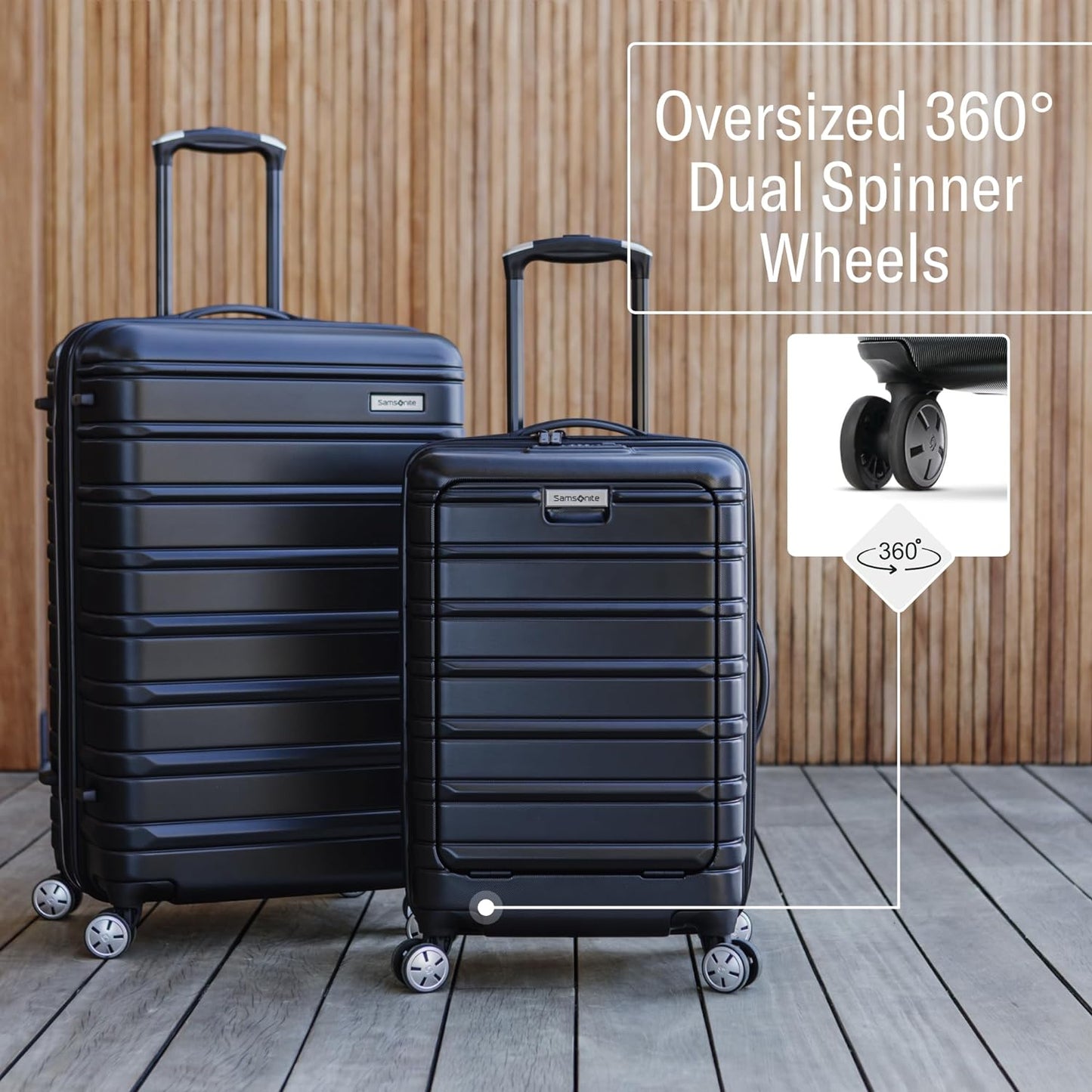 Samsonite Omni 2 Carry-On Hardside Luggage with 360° Spinner Wheels - Scratch Resistant Hardshell - TSA, Airline-Approved - Expandable Polycarbonate Shell for Lightweight Travel - Artic Silver