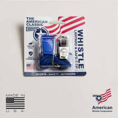 American Whistle Corporation American Classic Whistle - 126 db Solid Brass Whistle with Paracord Lanyards and Safe-T-Tip - Made in America