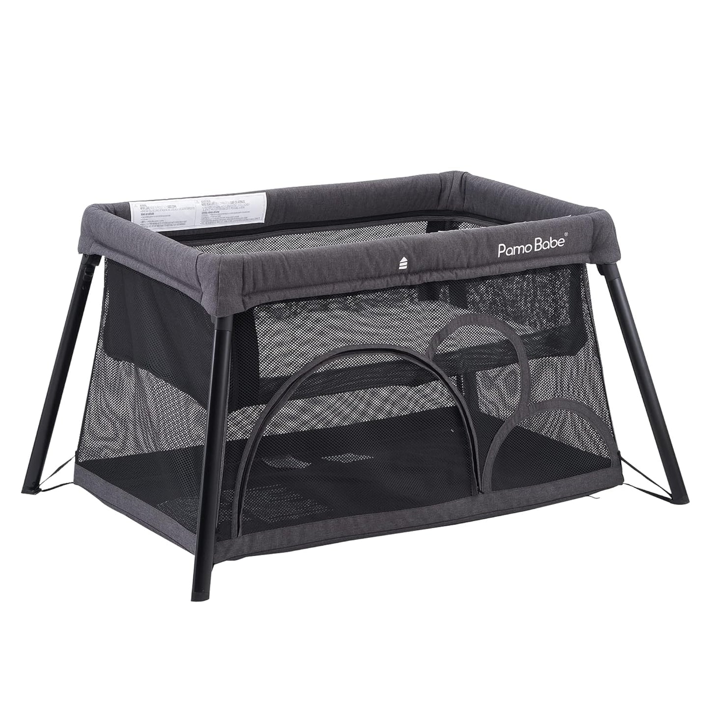 Pamo Babe Travel Crib - Lightweight Baby Playpen with Bassinet, Portable Mini Playard