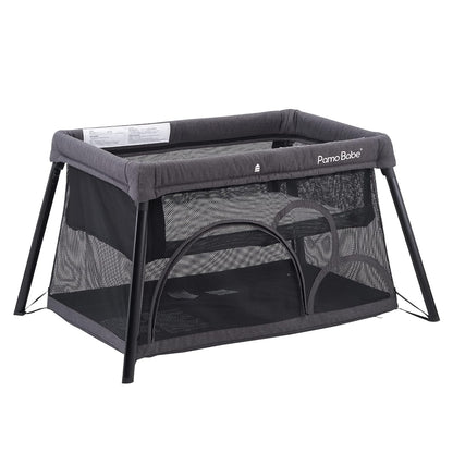 Pamo Babe Travel Crib - Lightweight Baby Playpen with Bassinet, Portable Mini Playard