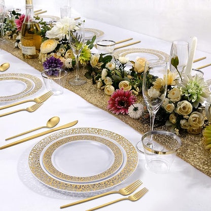 Matte Gold Silverware Set, VANVRO 20-Piece Stainless Steel Flatware Set, Satin Finish tableware Cutlery Set, Service for 4, Home and Restaurant, Dishwasher Safe