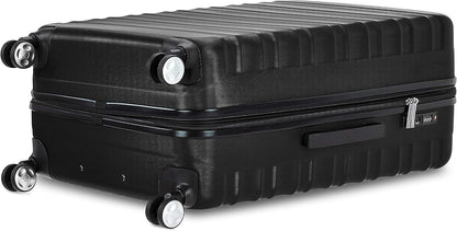 Amazon Basics 2 Piece Set (20", 28") With TSA Locks, Hardshell Suitcases With Four Multi-directional Wheels, Expandable For Up to 25% More Space, With Scratch-Resistant Surface, Black