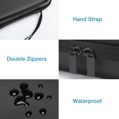 MOSISO Electronic Organizer Travel Case Compatible with MacBook Power Adapter, Compatible with Magic Mouse & Pencil, SD Card, USB Flash Disk with 4 Modular Insert & 2 Cable Tie & Snap Hook, Black