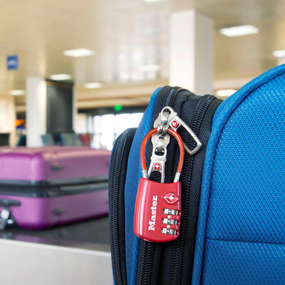 Master Lock 4688D Set Your Own Combination TSA Approved Luggage Lock, 1 Pack, Red