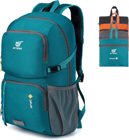 SKYSPER Lightweight Packable Backpack - 30L Hiking Daypack with Wet Pocket Foldable Travel Carry-on Backpack for Women Men