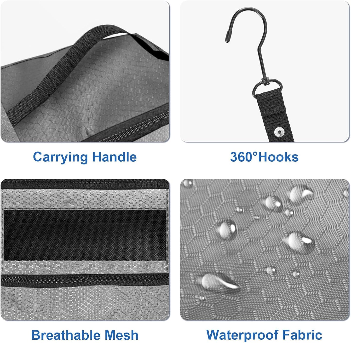 Suitcase Organizer, Travel Luggage Organizer Portable Hanging Travel Shelves Collapsible Hanging Packing Cubes for Carry on Suitcase