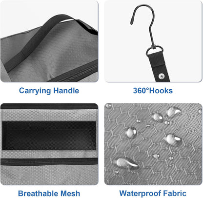 Suitcase Organizer, Travel Luggage Organizer Portable Hanging Travel Shelves Collapsible Hanging Packing Cubes for Carry on Suitcase