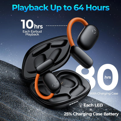 AI Translation Earbuds Real Time 80H Playtime 164 Languages Translator Ear Buds with Glowing Earhook Bluetooth Translating Headphones audifonos traductores inglés español for Travel Business Meeting