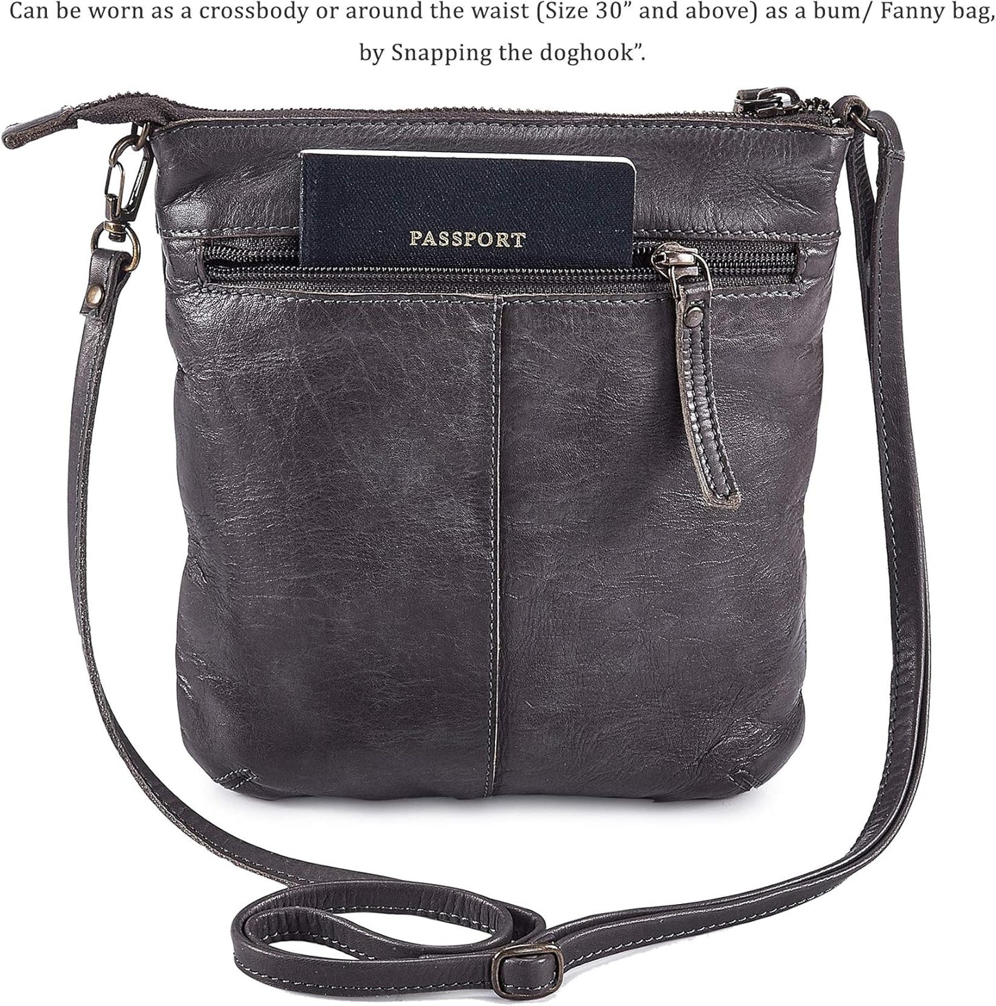 Crossbody Sling Bag for Women Small Real Leather Purse Vintage Travel Crossover Shoulder Bag Handmade